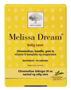 New Nordic Melissa dream som pille mod søvnbesvær